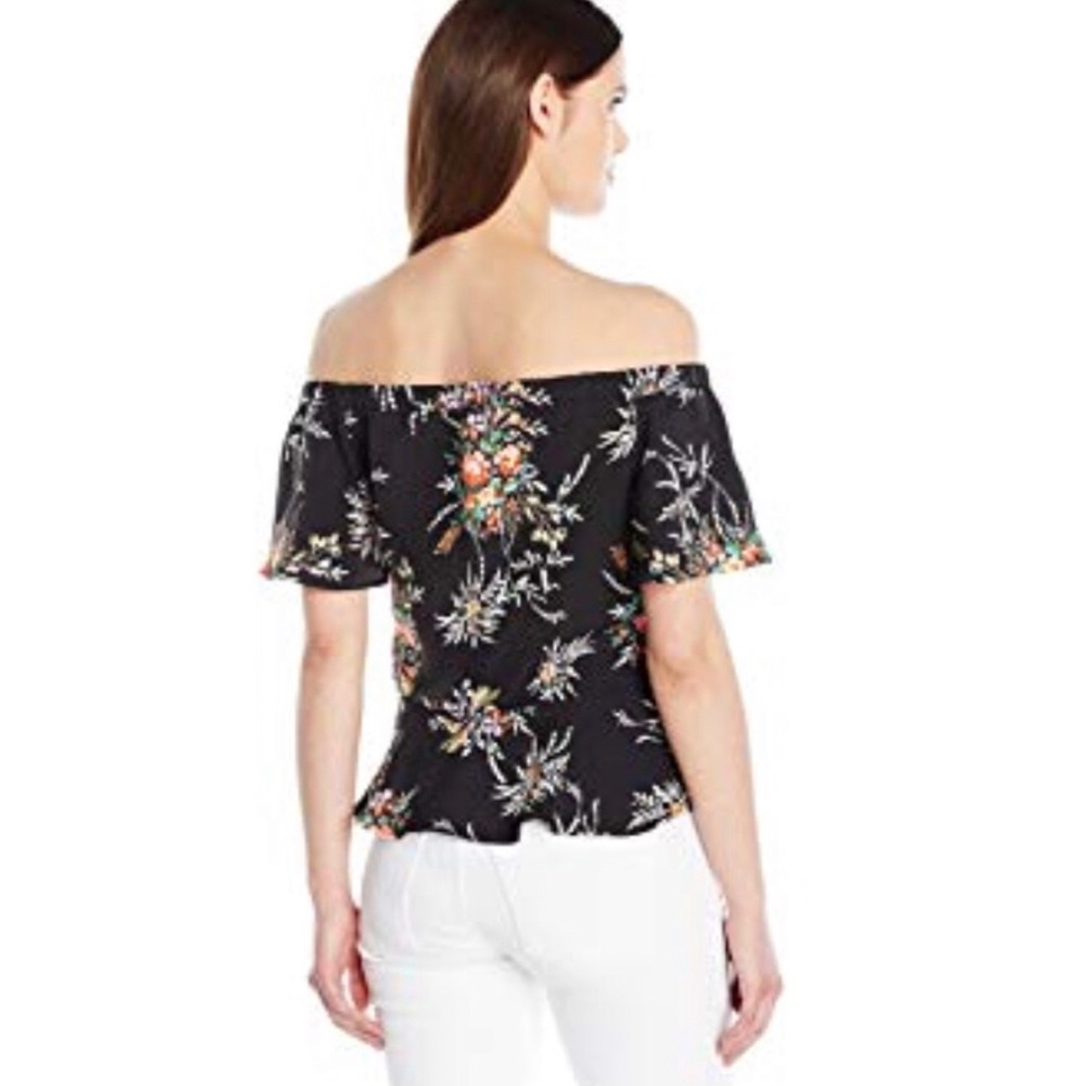 Nanette Lepore Off-Shoulder Floral Peplum Top